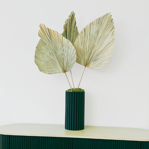 DF400 - DRIED PALM FRONDS + 3D PRINTED RIB VASE